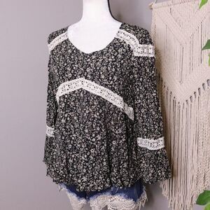 KORI America | Boho Ditzy Print Blouse